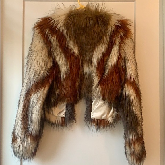 sOLD Twelfth Street by Cynthia Vincent faux fur jacket - Picture 3 of 10